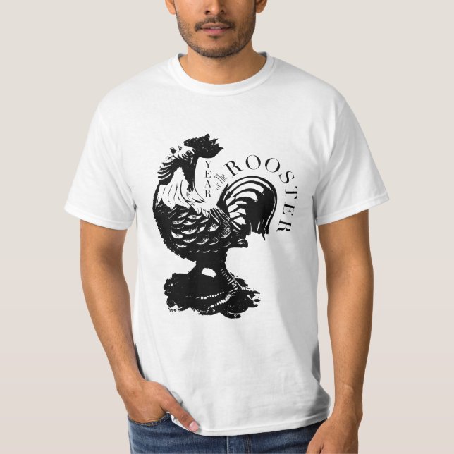 Chinese Lucky Rooster New Year Zodiac Birthday WMT T-Shirt (Front)