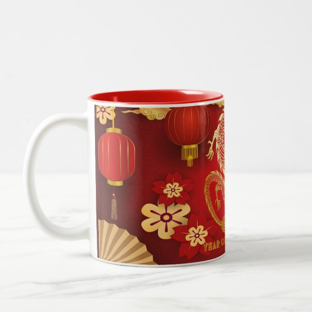 Chinese Lunar New Year 2024 Dragon Gold MUGS (Left)
