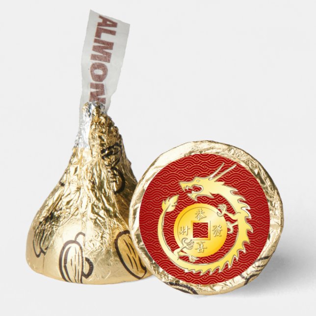 Chinese Lunar New Year 2024 Wood Dragon Hershey®'s Kisses® (Front)