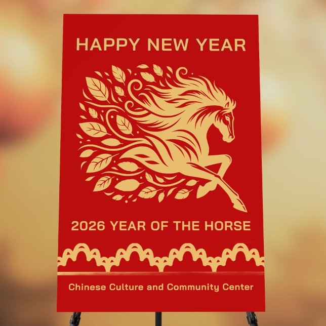 Chinese Lunar New Year 2026 Year of the Horse Glam Foam Board (Creator Uploaded)