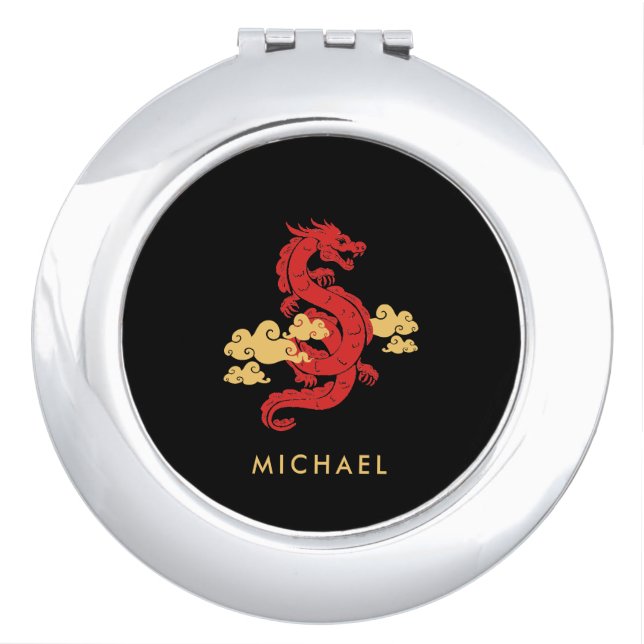 Chinese Lunar New Year Dragon 2024 Personalized Compact Mirror (Front)