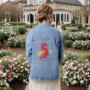 Chinese Lunar New Year Dragon 2024 Personalized Denim Jacket