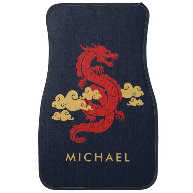 Chinese Lunar New Year Dragon Personalized Car Floor Mat (Front)