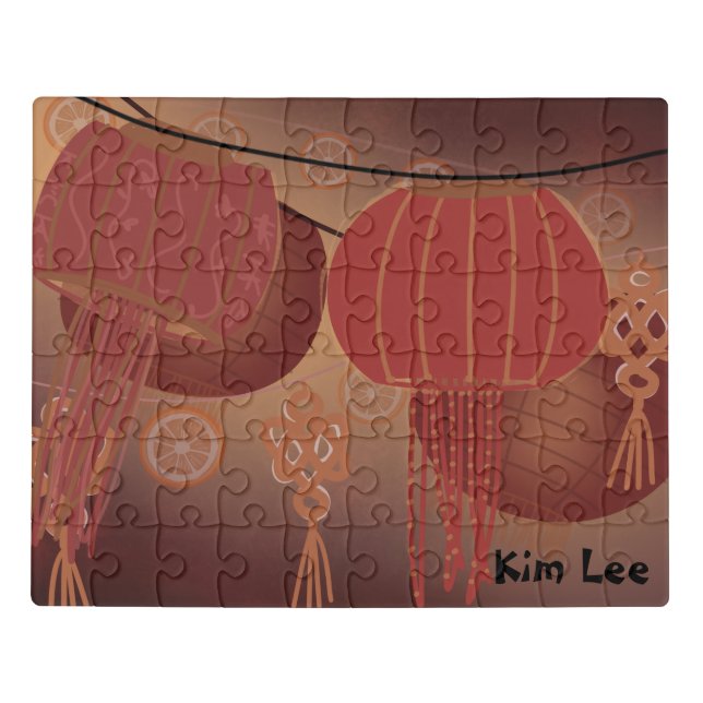 Chinese lunar new year lantern custom jigsaw puzzle (Puzzle Horizontal)