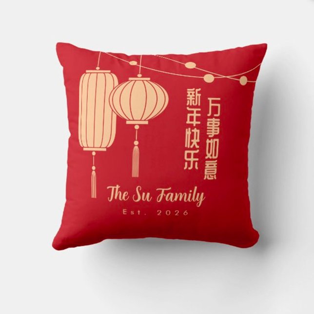 Chinese/Lunar New Year lantern Throw Pillow (Creator Uploaded)