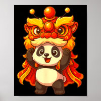 Chinese Lunar New Year Lion Dance Cute Panda China