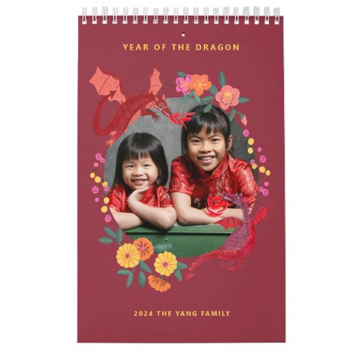 Chinese Lunar new year of the dragon photo  Calendar