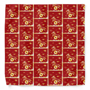 Chinese Lunar New Year of the Horse 2026 4724 Fire Bandana