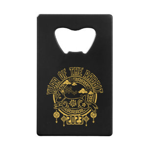 Chinese Lunar New Year of the Rabbit Credit Card Bottle Opener
