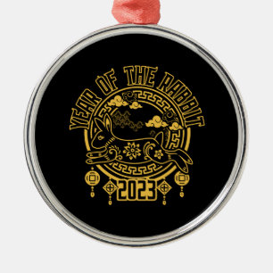 Chinese Lunar New Year of the Rabbit Metal Ornament
