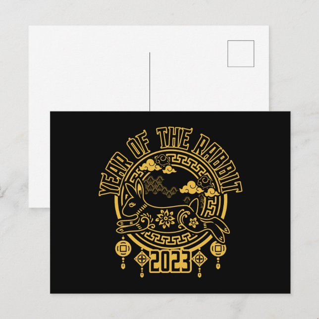 Chinese Lunar New Year of the Rabbit Postcard (Front/Back)