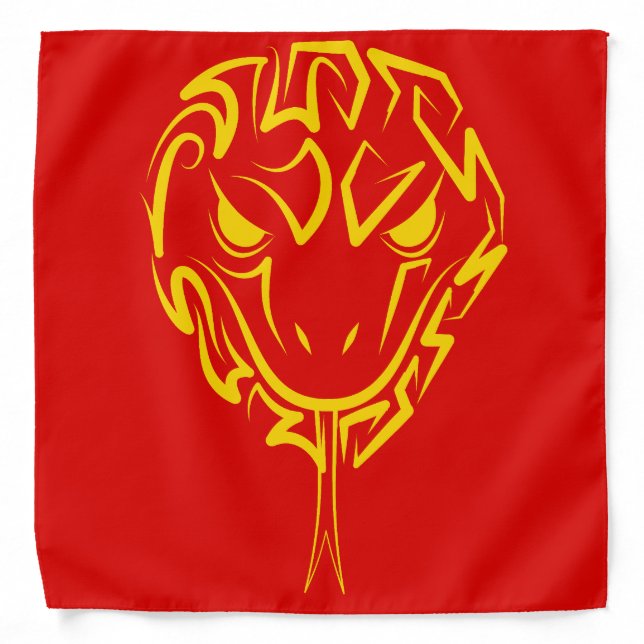Chinese Lunar New Year of the Snake 2025 4723 Wood Bandana (Front)