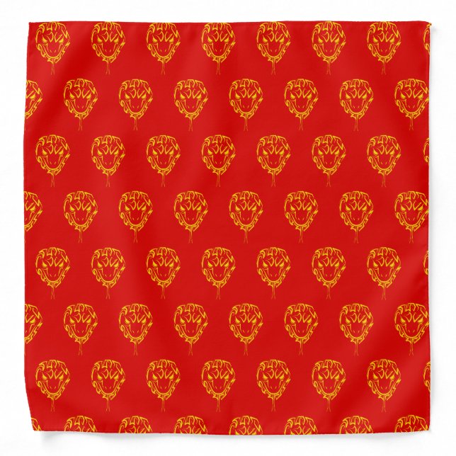 Chinese Lunar New Year of the Snake 2025 4723 Wood Bandana (Front)