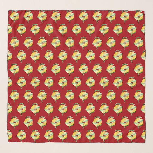 Chinese Lunar New Year of the Snake 2025 Gold Coin Scarf (Front)
