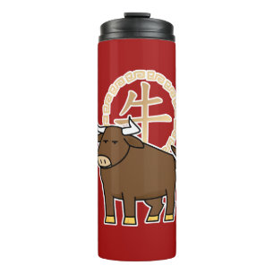 Chinese lunar New Year Ox bull lucky money Thermal Tumbler