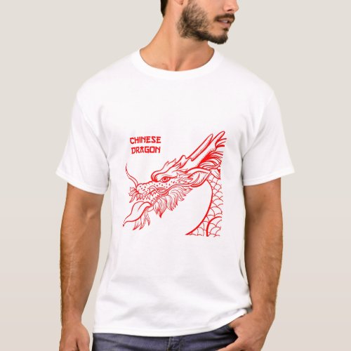 Chinese Lunar New Year Red Dragon 2024 T_shirt