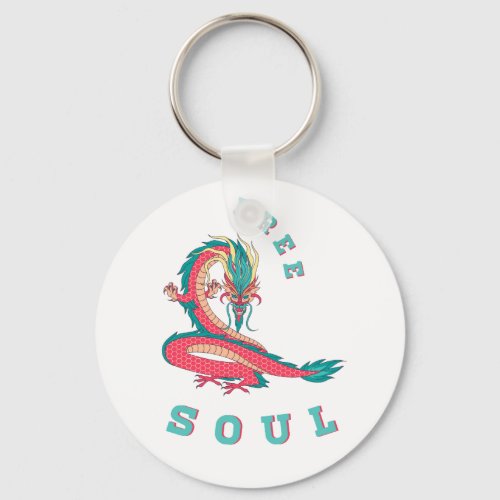Chinese Lunar New Year Red Dragon 2024 T_shirt Keychain