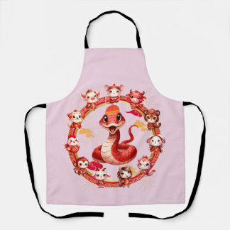 Chinese Lunar New Year Snake Design 2 Apron