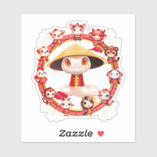 Chinese Lunar New Year Snake Design 3 Sticker