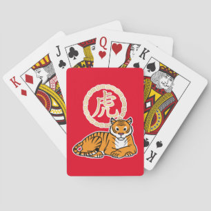 Chinese lunar New Year Tiger zodiac lucky Poker Cards