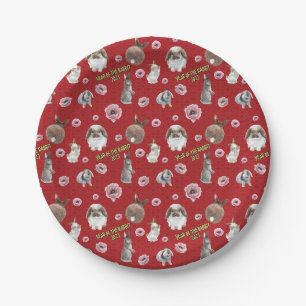 Chinese Lunar Year of the Rabbit 2023 Pattern Paper Plates