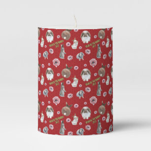 Chinese Lunar Year of the Rabbit 2023 Pattern Pillar Candle