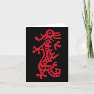 Chinese Mah Jong Red Dragon Tile Mahjong Costume Card