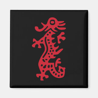 Chinese Mah Jong Red Dragon Tile Mahjong Costume Magnet