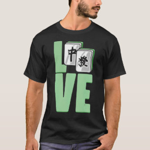 Chinese Mahjong Love Game Tiles for Casino Players T-Shirt
