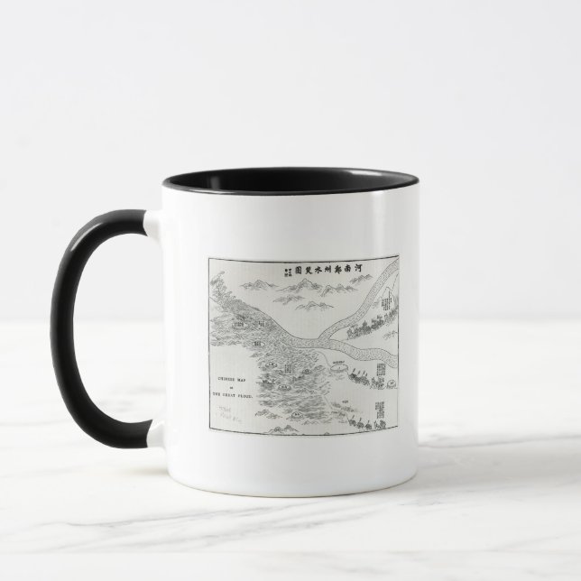 Chinese map of the Great Flood Mug (Left)