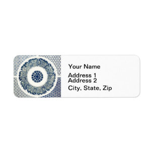Chinese Medallion: Indigo Blue Chinoiserie Label