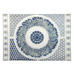 Chinese Medallion: Indigo Blue Chinoiserie Placemat