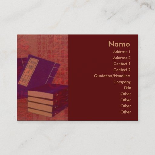 Customizable Chinese Medicine Business Card