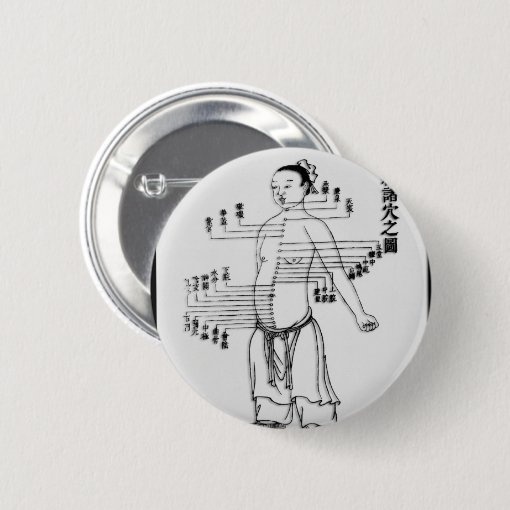 Chinese Medicine chart Button Zazzle