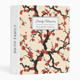 Chinese Meihua Coral Blossom Charcoal Branch Mini Binder