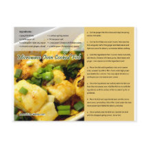 Chinese Microwave Cooked Fish Recipe Postcard