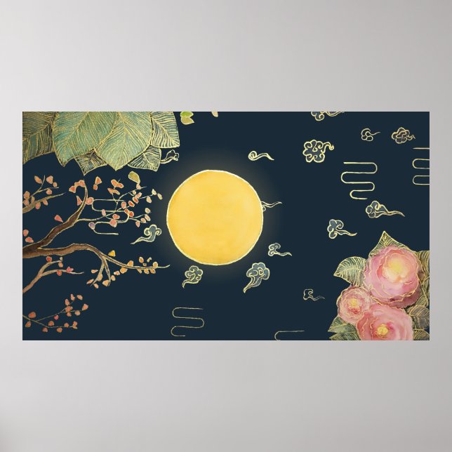 Chinese Mid Autumn Festival Illustration Poster (Front)