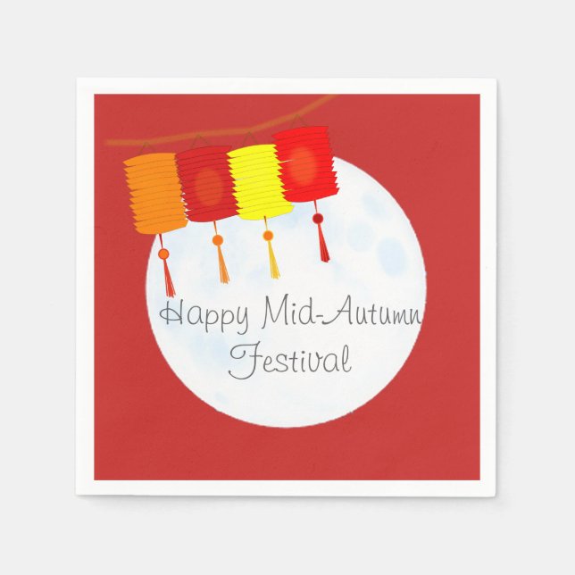 Chinese Mid-Autumn Festival Moon Festival Napkins (Front)