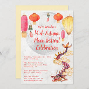 Chinese Mid Autumn Moon Festival Invitation