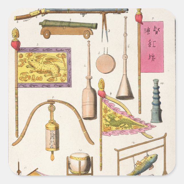 Chinese military equipment, illustration from 'Le Square Sticker (Front)
