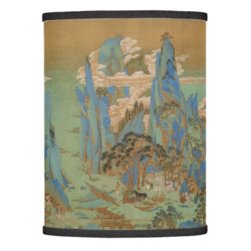 Chinese Ming Dynasty Journey to Shu Landscape Lamp Shade