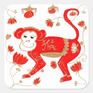 Chinese Monkey Astrology Sticker