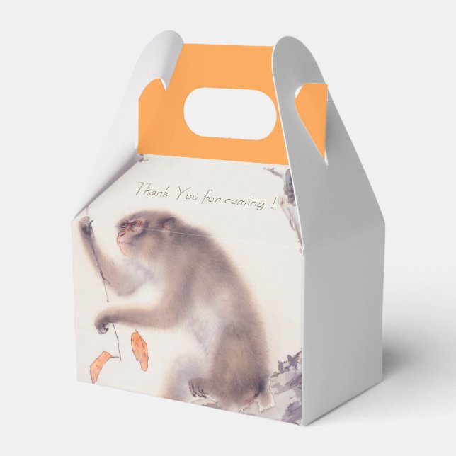 Chinese Monkey Year Japanese painting Birthday GFB Favor Boxes (Front Side)
