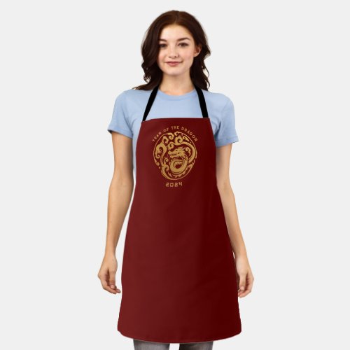 Chinese New Lunar Year Dragon 2024 Zodiac Apron