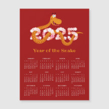 Chinese New Lunar Year Zodiac Snake 2025 Calendar