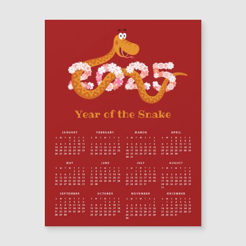 Chinese New Lunar Year Zodiac Snake 2025 Calendar