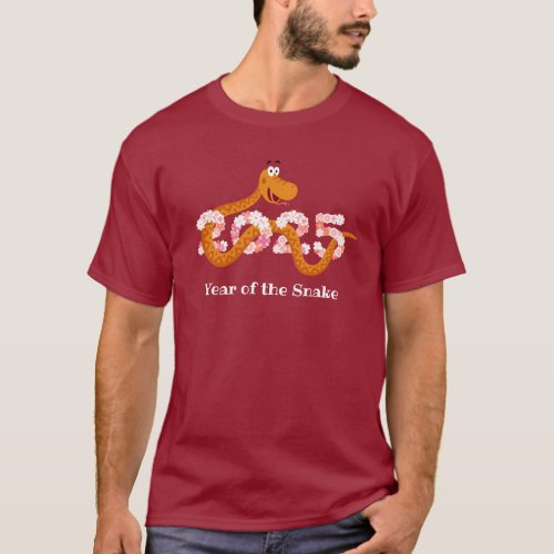 Chinese New Lunar Year Zodiac Wood Snake 2025 T_Shirt