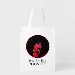 Chinese New Year 2017 Pixelised Rooster reusable B Grocery Bag