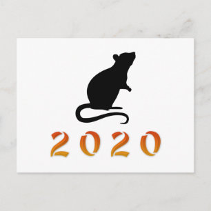 Chinese New Year 2020 Rat Postcard