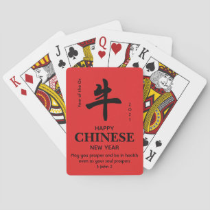 CHINESE NEW YEAR 2021 Custom Year of the OX Poker Cards